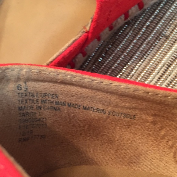 Andi Red Slip On Summer Espadrilles - Picture 7 of 8